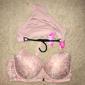 NWT- lingerie blush set.